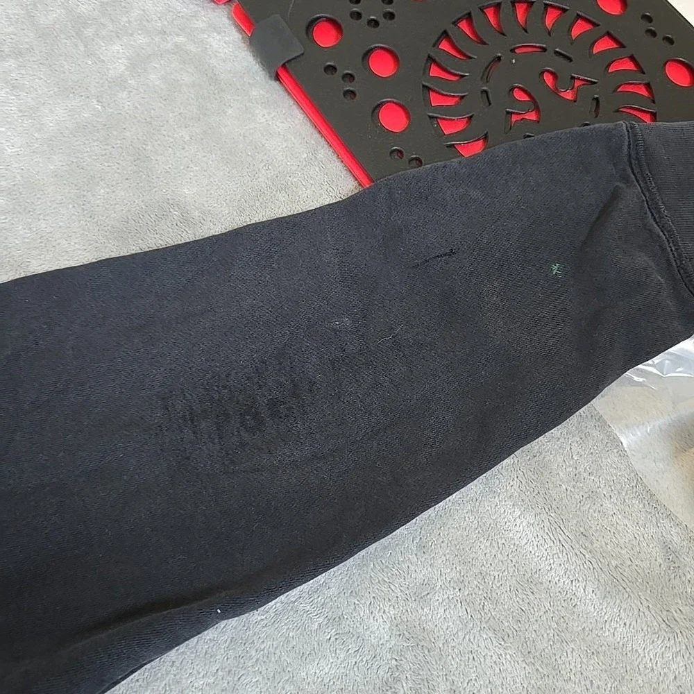 Nike Sweatshirt Mens Large Black Distressed Hooded Just Do It Activewear‎ Casual